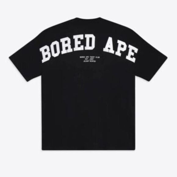 Bored Ape Yacht Club Bored University Tee BAYC Black - Picture 1 of 6